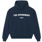 The Springboks hoodie – navy men's hoodie with white The Springboks letters and Players Couture logo on the chest