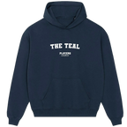The Teal hoodie – teal men's hoodie with white The Teal letters and Players Couture logo on the chest