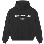 The Shirelles hoodie – black men's hoodie with white The Shirelles letters and Players Couture logo on the chest