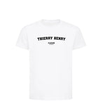 Thierry Henry t-shirt – white kids' t-shirt with black Thierry Henry letters and Players Couture logo on the chest