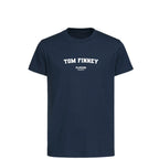 Tom Finney t-shirt – navy kids' t-shirt with white Tom Finney letters and Players Couture logo on the chest