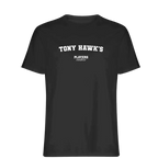 Tony Hawk's t-shirt – black men's t-shirt with white Tony Hawk's letters and Players Couture logo on the chest