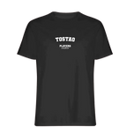 Tostao t-shirt – black men's t-shirt with white Tostao letters and Players Couture logo on the chest