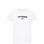 Tottenham t-shirt – white kids' t-shirt with black Tottenham letters and Players Couture logo on the chest