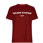 Toulouse Olympique t-shirt – red men's t-shirt with white Toulouse Olympique letters and Players Couture logo on the chest