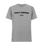Tracy Chapman t-shirt – grey men's t-shirt with black Tracy Chapman letters and Players Couture logo on the chest