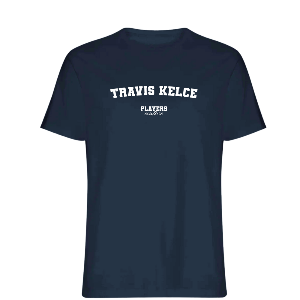 Travis Kelce Players Couture Mens T-Shirt Navy