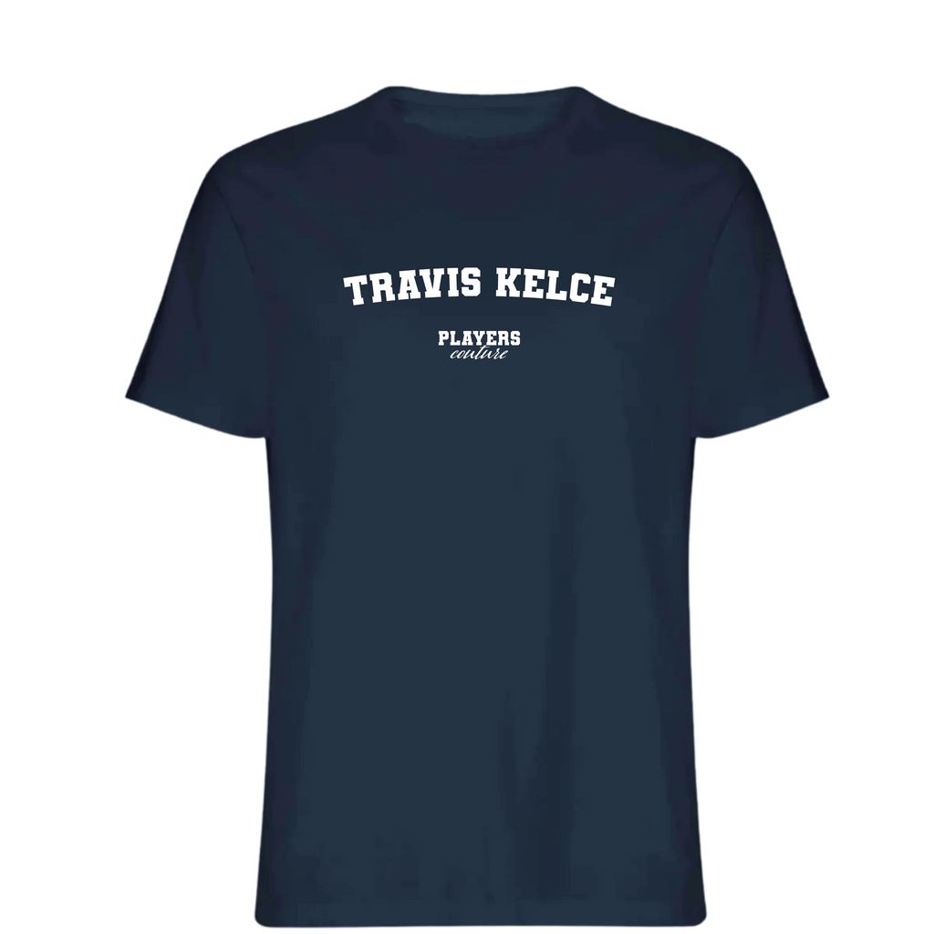 Travis Kelce Players Couture Mens T-Shirt Navy