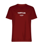 Turtles t-shirt – red men's t-shirt with white Turtles letters and Players Couture logo on the chest