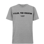 Tyler, The Creator t-shirt – grey men's t-shirt with black Tyler, The Creator letters and Players Couture logo on the chest