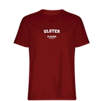 Ulster t-shirt – red men's t-shirt with white Ulster letters and Players Couture logo on the chest