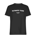 Ultimate Team t-shirt – black men's t-shirt with white Ultimate Team letters and Players Couture logo on the chest