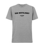 Van Nistelrooy t-shirt – grey men's t-shirt with black Van Nistelrooy letters and Players Couture logo on the chest