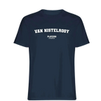 Van Nistelrooy t-shirt – navy men's t-shirt with white Van Nistelrooy letters and Players Couture logo on the chest