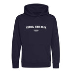 Virgil van Dijk hoodie – navy kids' hoodie with white Virgil van Dijk letters and Players Couture logo on the chest
