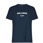 Wallabies t-shirt – navy men's t-shirt with white Wallabies letters and Players Couture logo on the chest