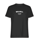 Walsall t-shirt – black men's t-shirt with white Walsall letters and Players Couture logo on the chest