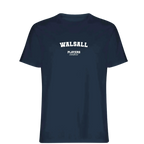 Walsall t-shirt – navy men's t-shirt with white Walsall letters and Players Couture logo on the chest