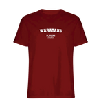 Waratahs t-shirt – red men's t-shirt with white Waratahs letters and Players Couture logo on the chest