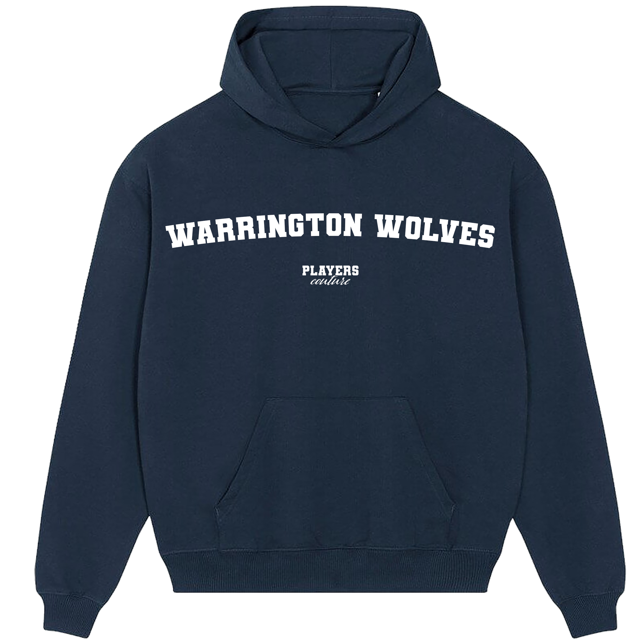 Warrington Wolves Players Couture Men's Casual Hoodie Navy