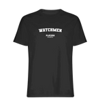 Watchmen t-shirt – black men's t-shirt with white Watchmen letters and Players Couture logo on the chest