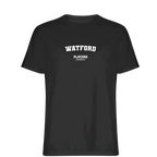 Watford t-shirt – black men's t-shirt with white Watford letters and Players Couture logo on the chest