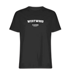 Westwood t-shirt – black men's t-shirt with white Westwood letters and Players Couture logo on the chest
