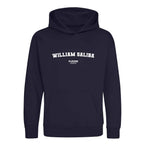 William Saliba hoodie – navy kids' hoodie with white William Saliba letters and Players Couture logo on the chest