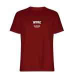 Wire t-shirt – red men's t-shirt with white Wire letters and Players Couture logo on the chest