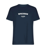Wrexham t-shirt – navy men's t-shirt with white Wrexham letters and Players Couture logo on the chest