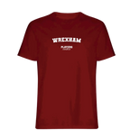 Wrexham t-shirt – red men's t-shirt with white Wrexham letters and Players Couture logo on the chest