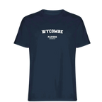 Wycombe t-shirt – navy men's t-shirt with white Wycombe letters and Players Couture logo on the chest