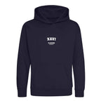 Xavi hoodie – navy kids' hoodie with white Xavi letters and Players Couture logo on the chest