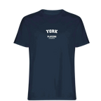 York t-shirt – navy men's t-shirt with white York letters and Players Couture logo on the chest