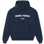 Zebre Parma hoodie – navy men's hoodie with white Zebre Parma letters and Players Couture logo on the chest