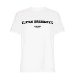 Zlatan Ibrahimovic t-shirt – white men's t-shirt with black Zlatan Ibrahimovic letters and Players Couture logo on the chest