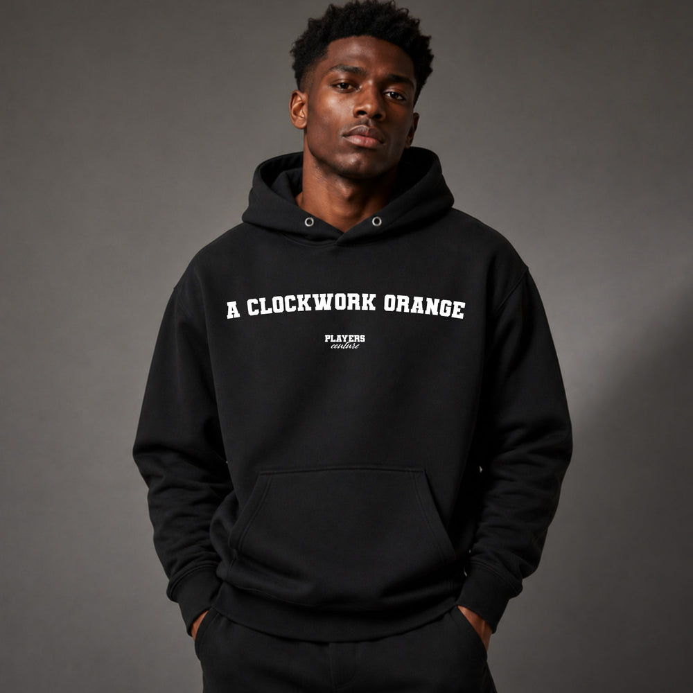 a-clockwork-orange name-print hoodie - black