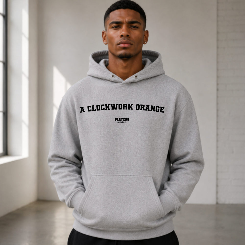 a-clockwork-orange name-print hoodie - grey