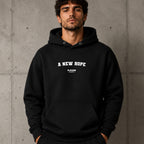 a-new-hope name-print hoodie - black