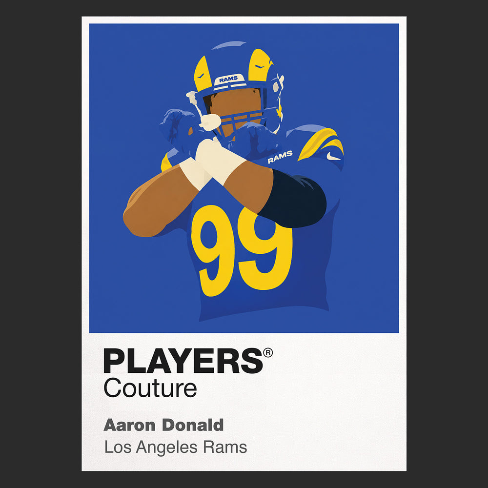 Aaron Donald Rams American Football Icon Frame Men's T-Shirt