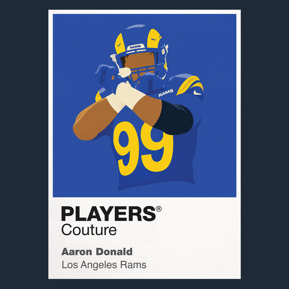 Aaron Donald Rams American Football Icon Frame Men's T-Shirt