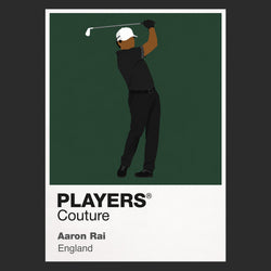 Aaron Rai Golf Icon Frame Men's Polo Shirt in Black - Players Couture Streetwear