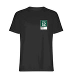 Aaron Rodgers 12 t-shirt – black men's t-shirt featuring the Aaron Rodgers 12 Players Couture logo
