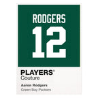 Aaron Rodgers 12 Jersey Frame Men's T-Shirt – white close-up detail shot of the Aaron Rodgers Players Couture logo design