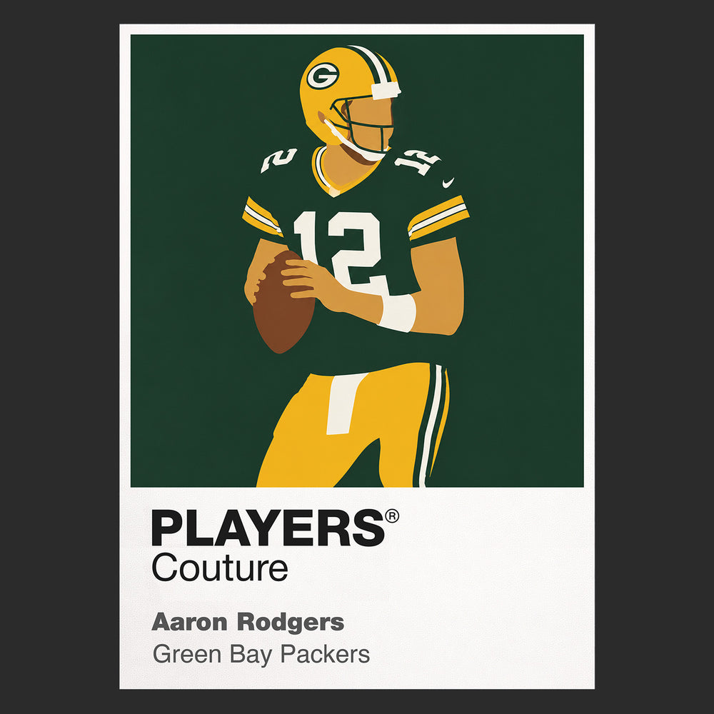 Aaron Rodgers Packers American Football Icon Frame Men's T-Shirt
