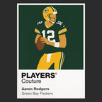 Aaron Rodgers Packers American Football Icon Frame Men's T-Shirt