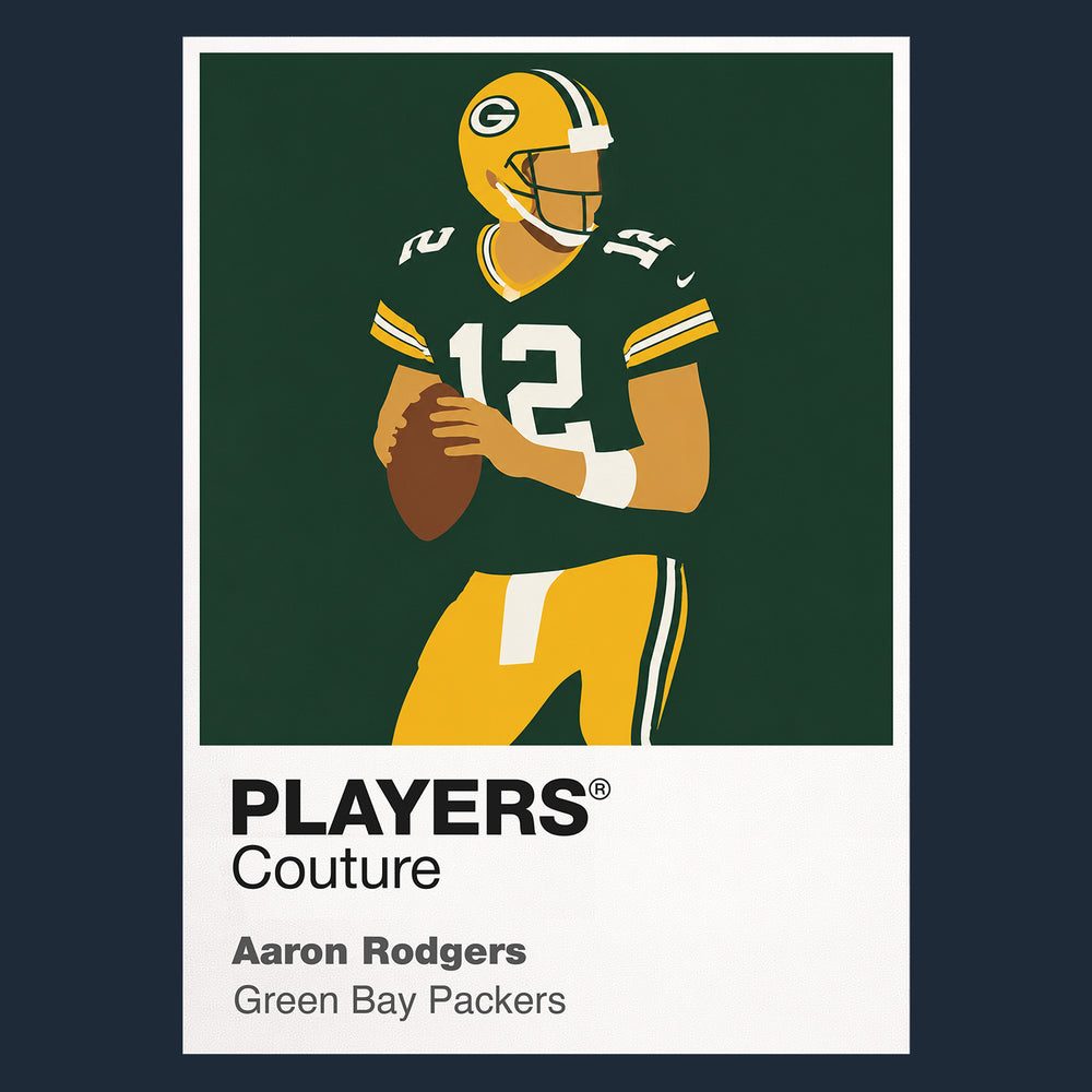 Aaron Rodgers Packers American Football Icon Frame Men's T-Shirt