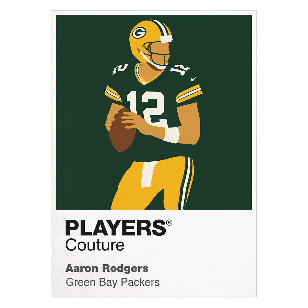 Aaron Rodgers Packers American Football Icon Frame Men's T-Shirt