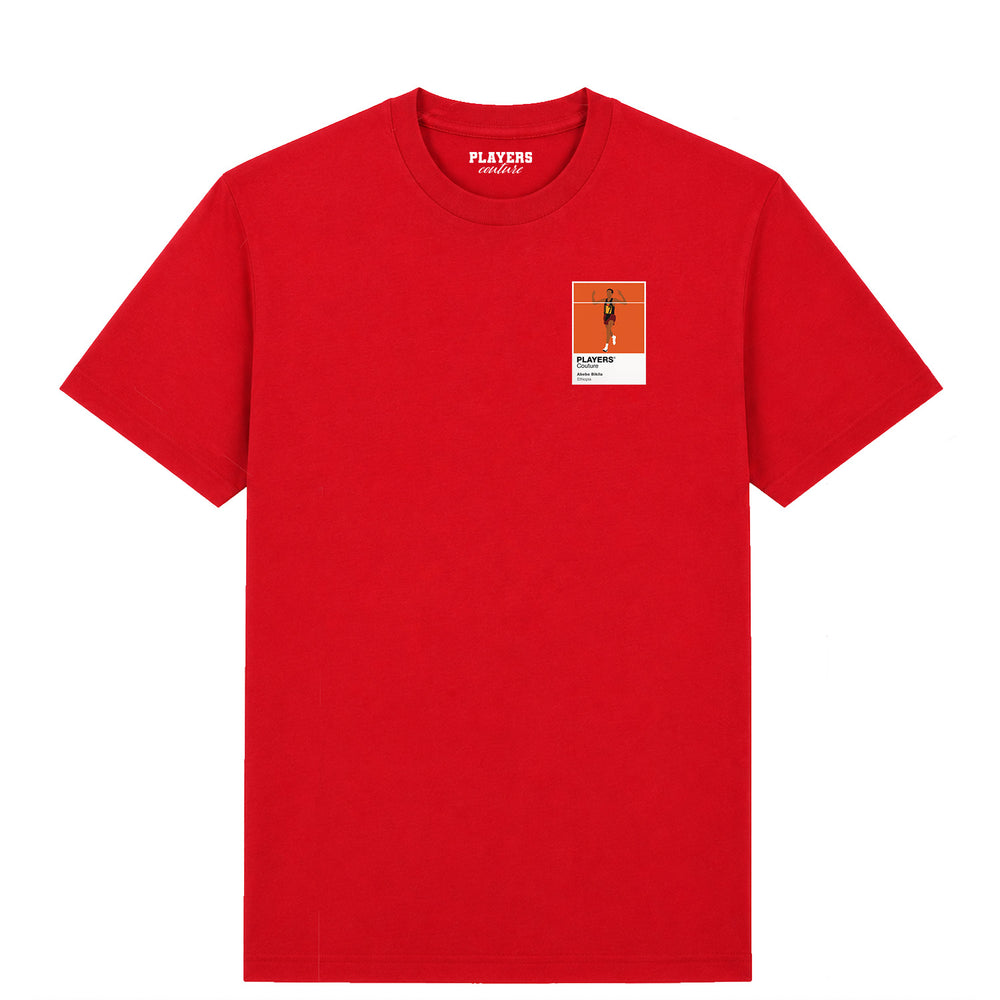 Abebe Bikila Olympics Icon Frame Men's T-Shirt - Red
