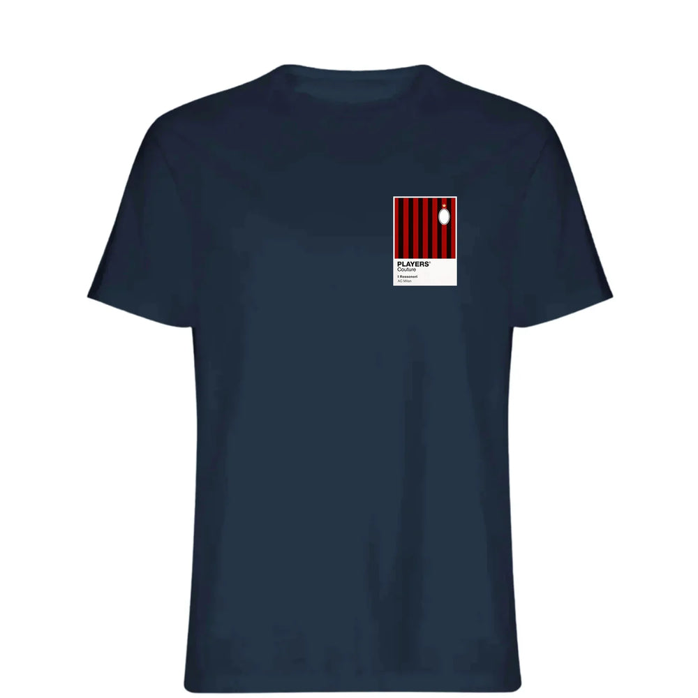 AC Milan t-shirt – navy men's t-shirt featuring the AC Milan Players Couture logo